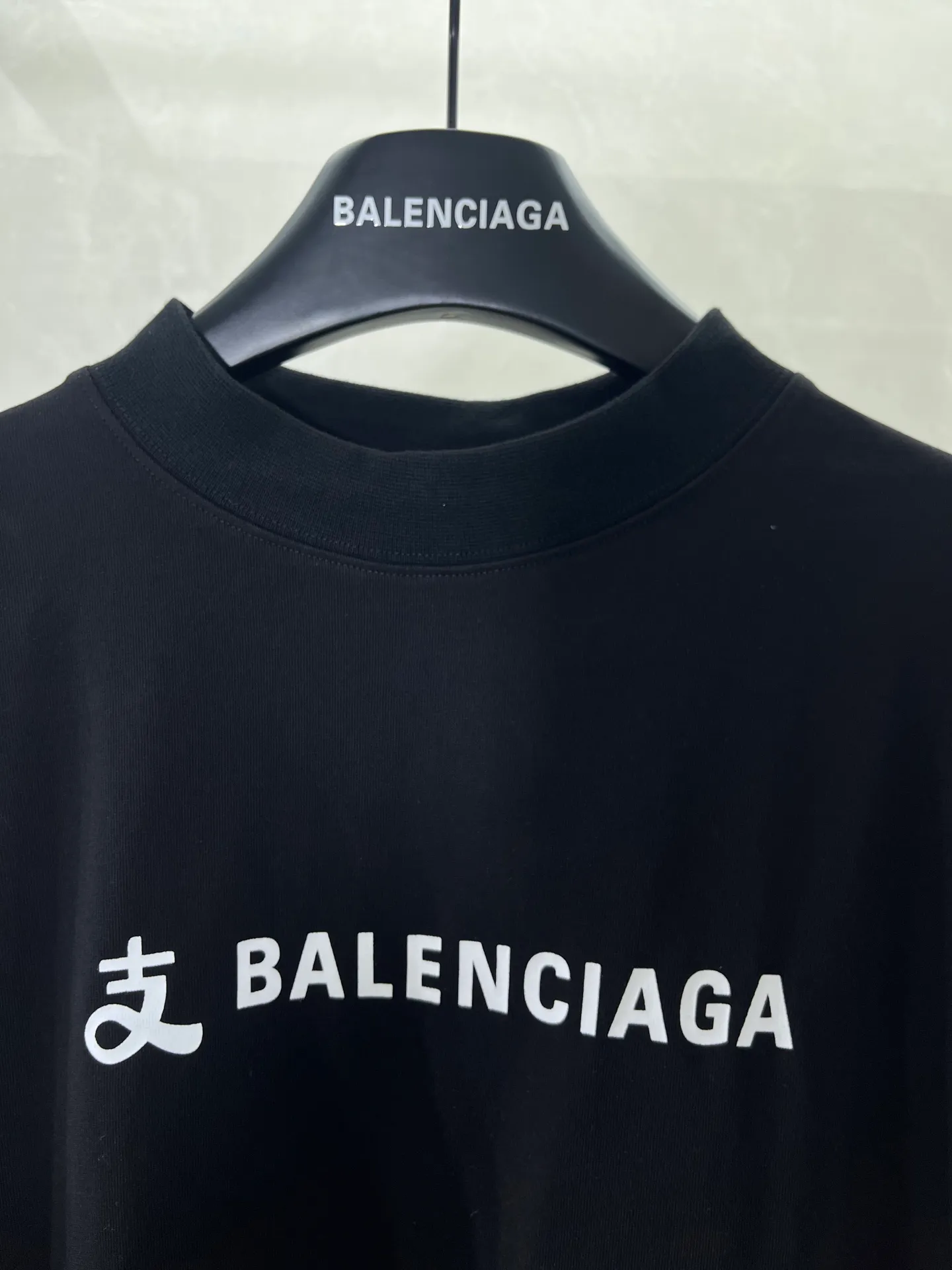 P105💰 -BALENCIAGA-2024New Arrival Classic Logo t 300 . logo os Same Style ：Black Size：XS-L 8999